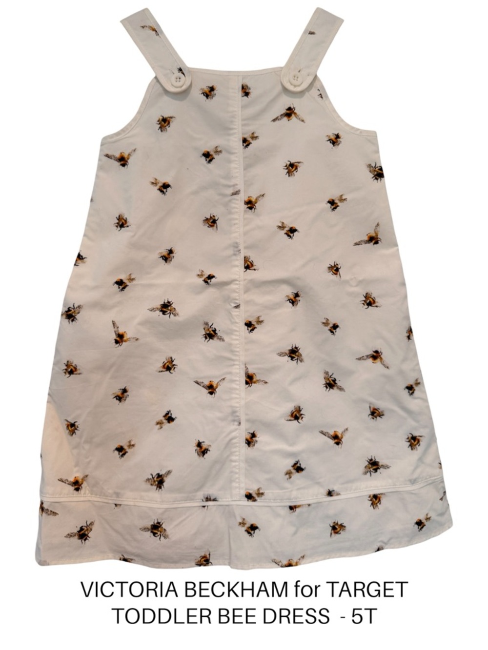 Target x Victoria Beckham Dress Girls 5T Ivory Bumble Bee Print A-Line